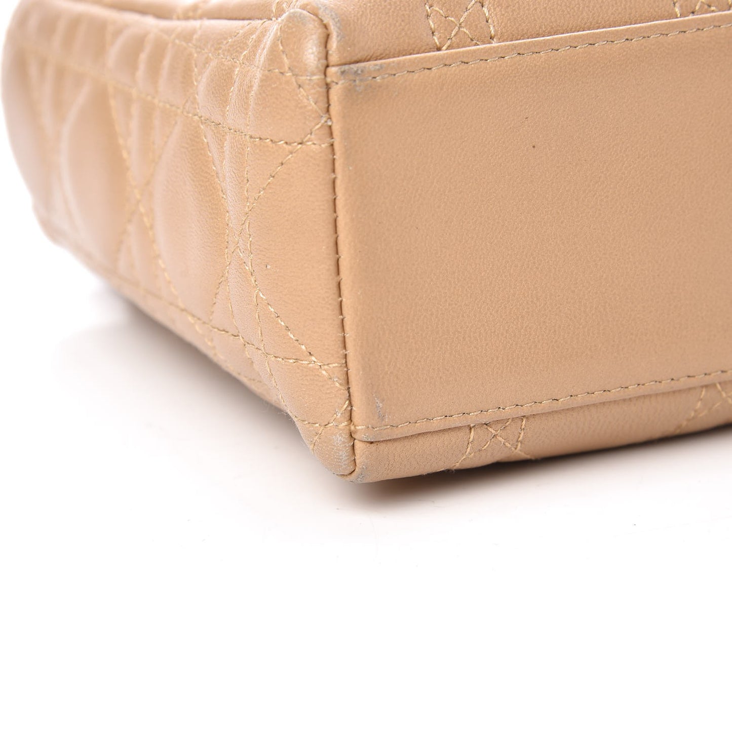 Lambskin Cannage Mini Lady Dior Beige