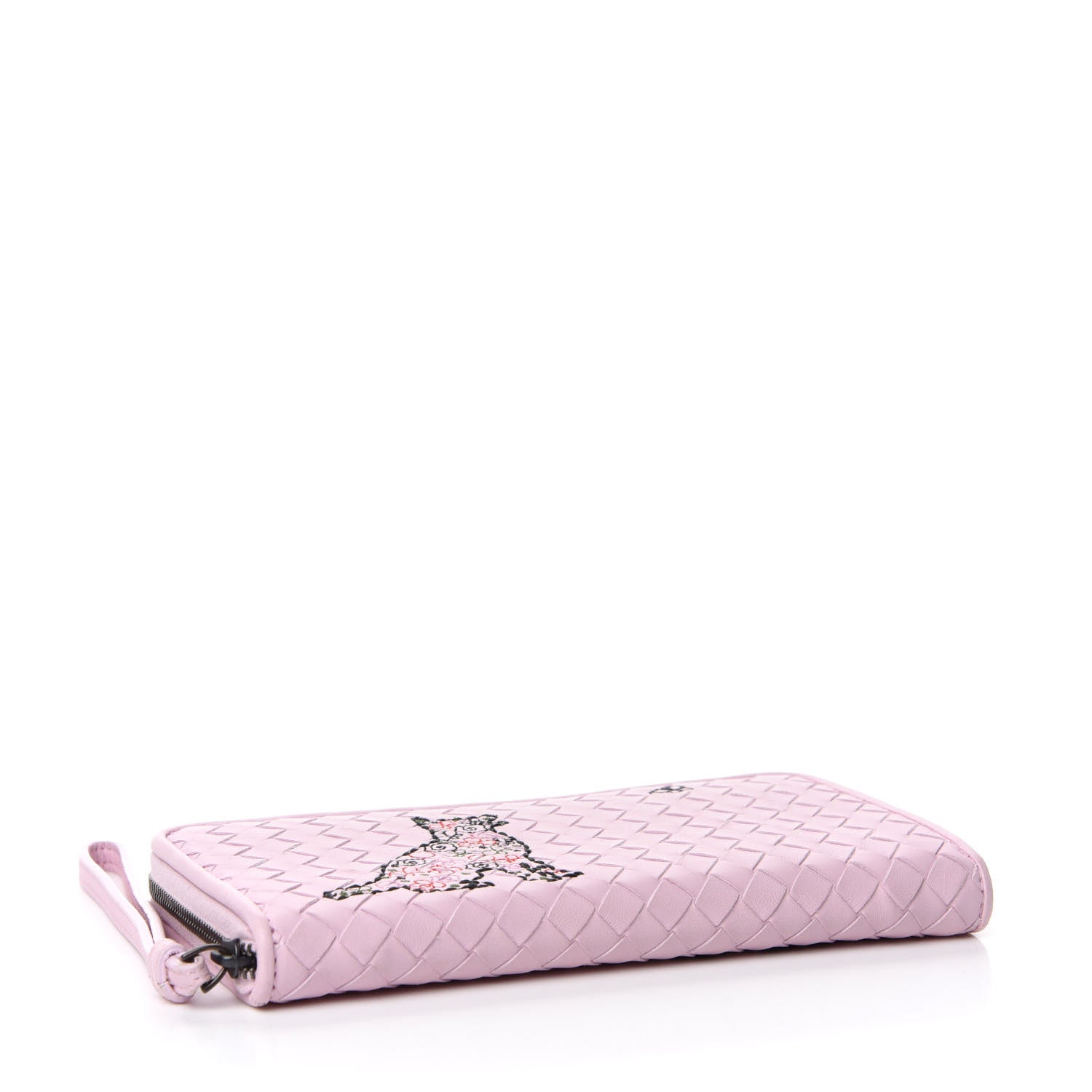 Bottega Veneta Nappa Intrecciato Zip Around Wallet Dragee 3 of 7