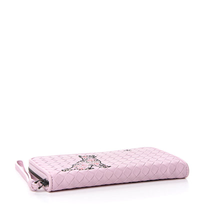 Bottega Veneta Nappa Intrecciato Zip Around Wallet Dragee 3 of 7