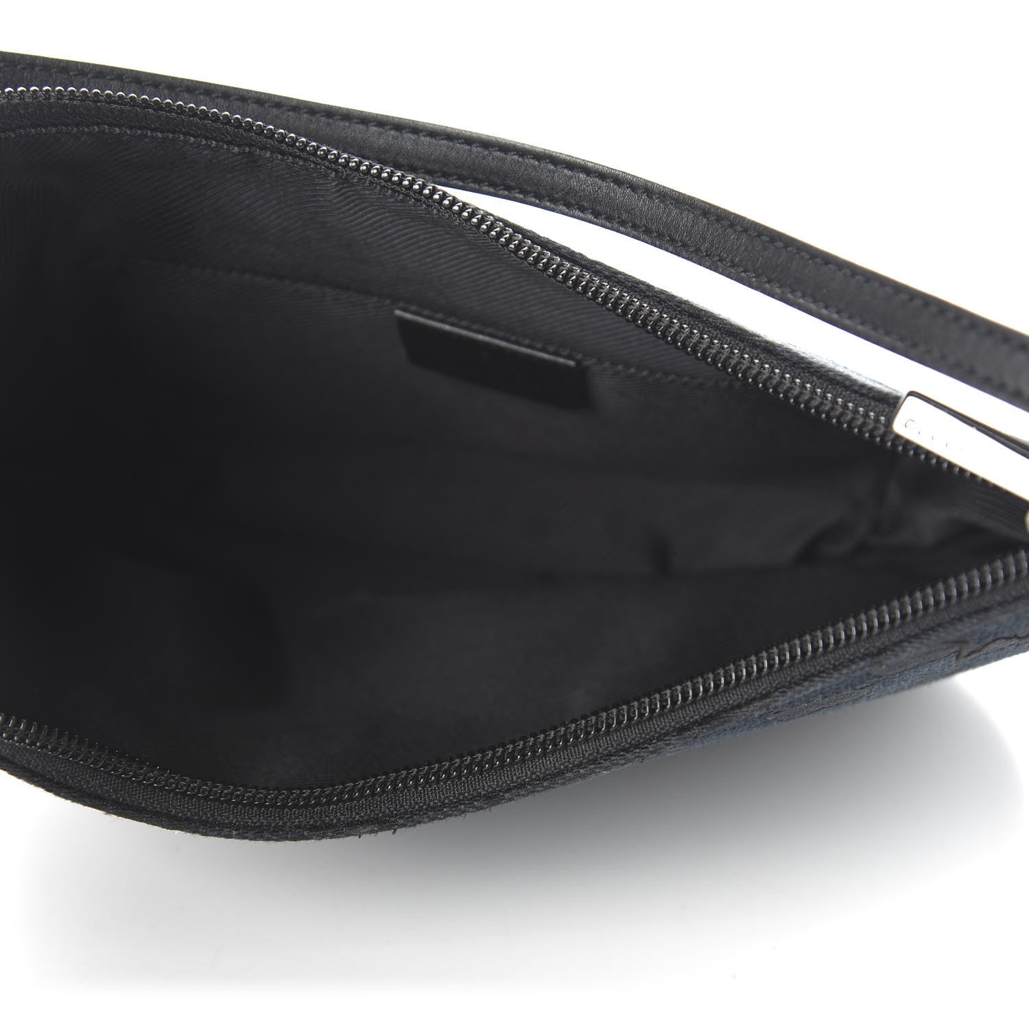 Gucci Denim Monogram Pochette Black 5 of 10