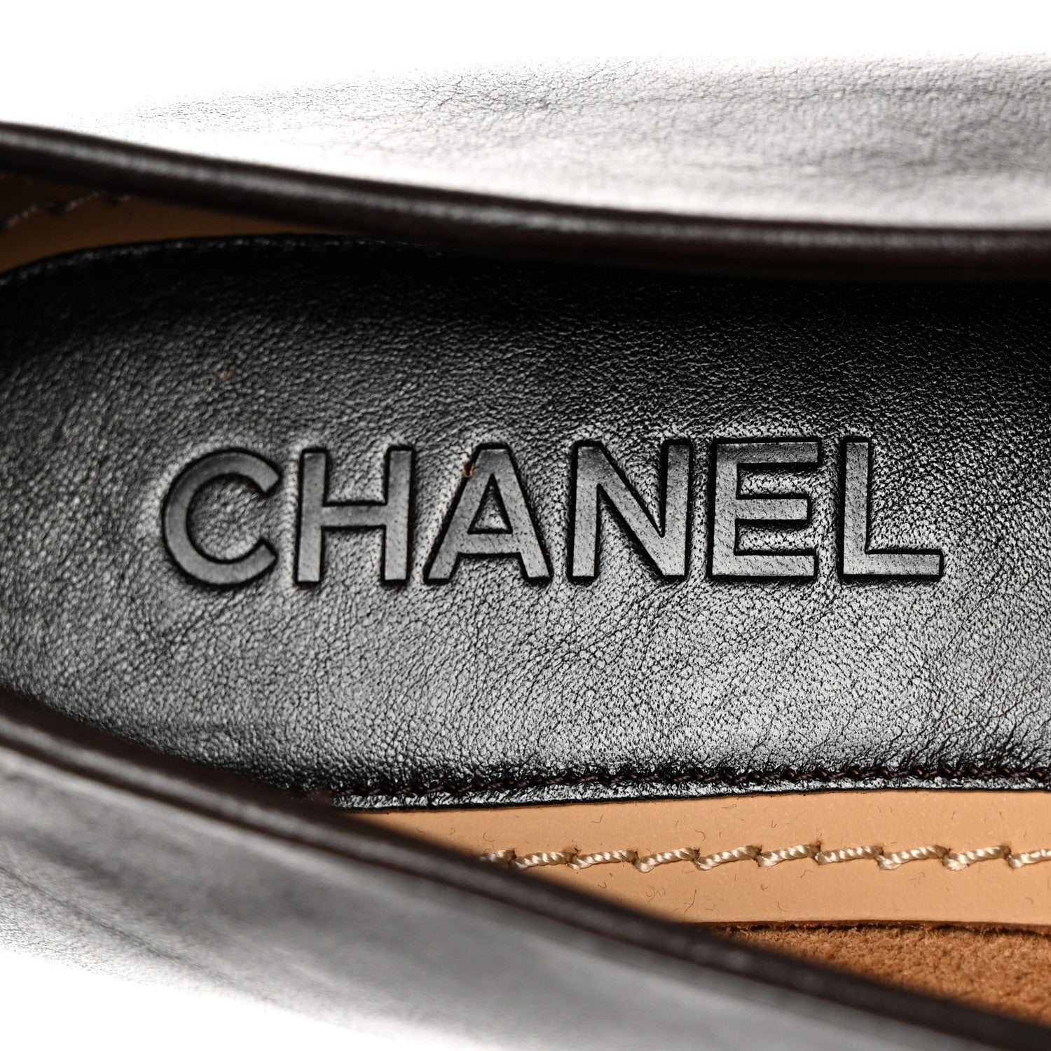 Chanel Shiny Calfskin CC Loafers 40 Dark Brown 6 of 9