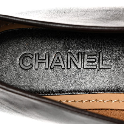 Chanel Shiny Calfskin CC Loafers 40 Dark Brown 6 of 9