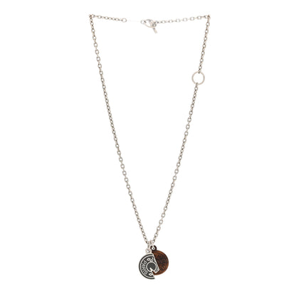 Hermes Buffalo Horn Lacquer Carrousel Necklace Etain 3 of 5