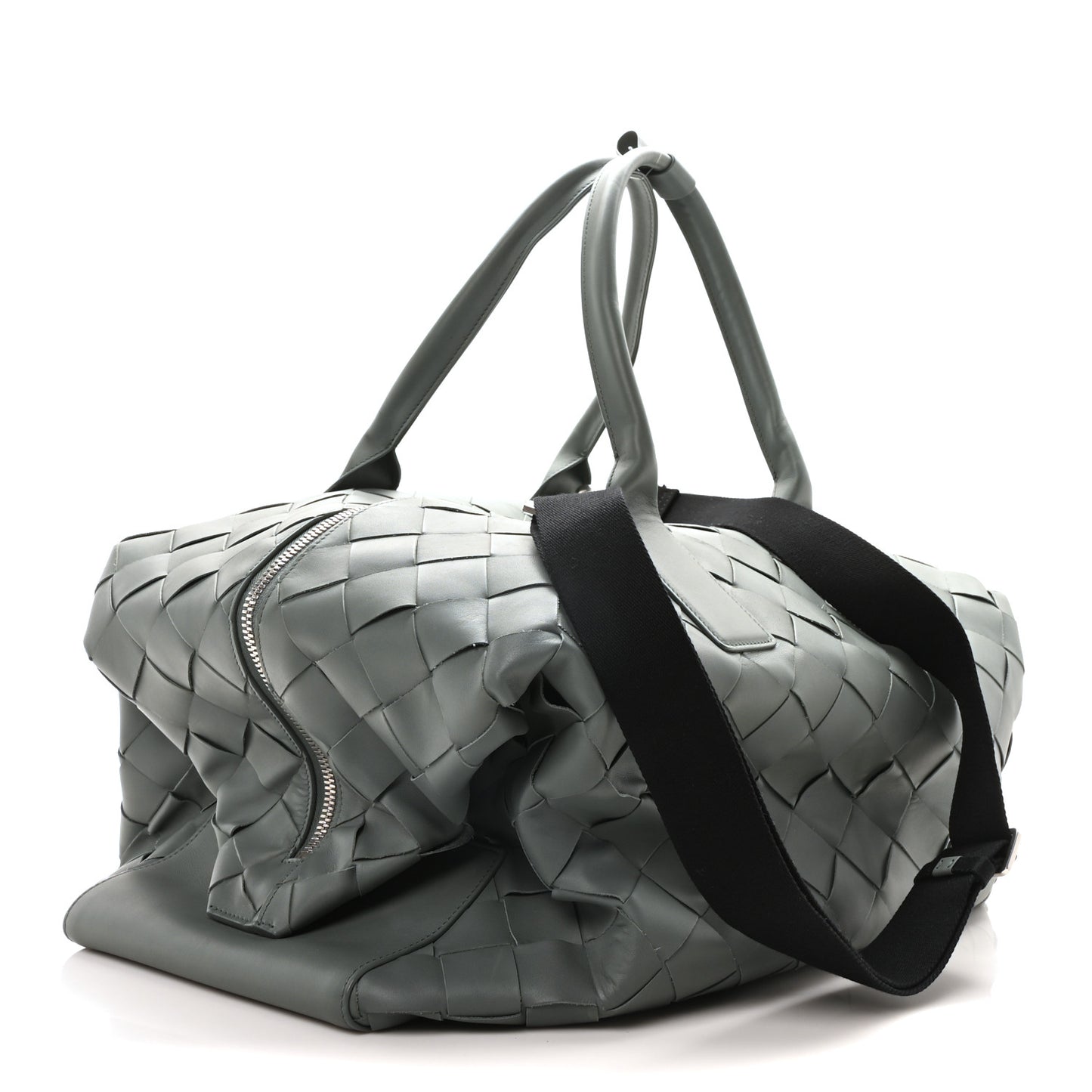 Nappa Maxi Intrecciato Large Duffel Grey