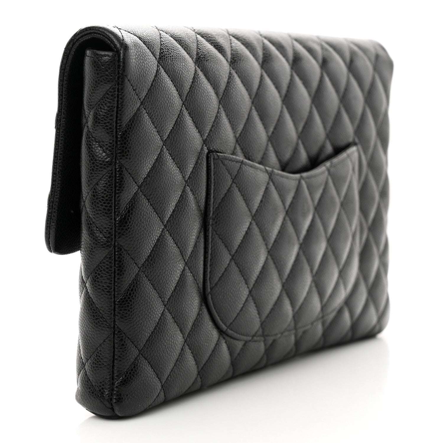 Chanel Caviar Quilted Flap Clutch Black 3 of 7