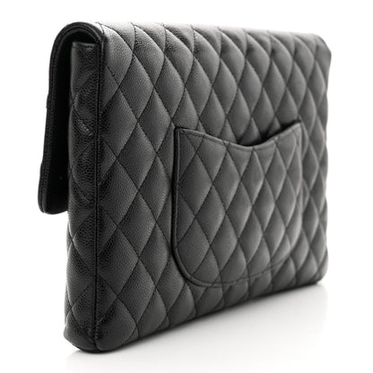 Chanel Caviar Quilted Flap Clutch Black 3 of 7