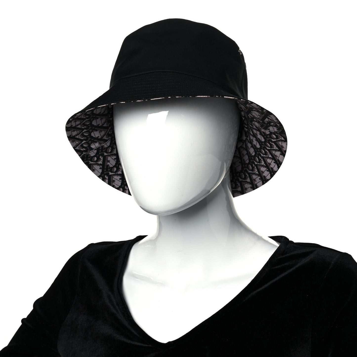 Oblique Reversible Teddy-D Brim Bucket Hat 58 Black