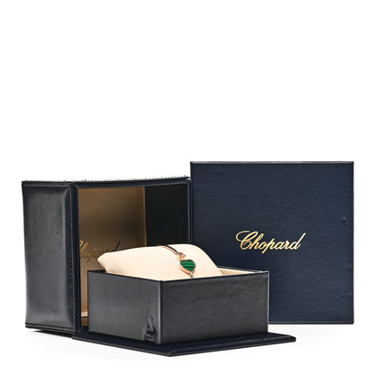 Chopard 18K Rose Gold Diamond Malachite Happy Hearts Bangle Bracelet 6 of 6