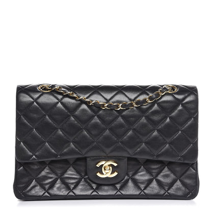 Chanel Lambskin Quilted Medium Double Flap Black 1 of 8