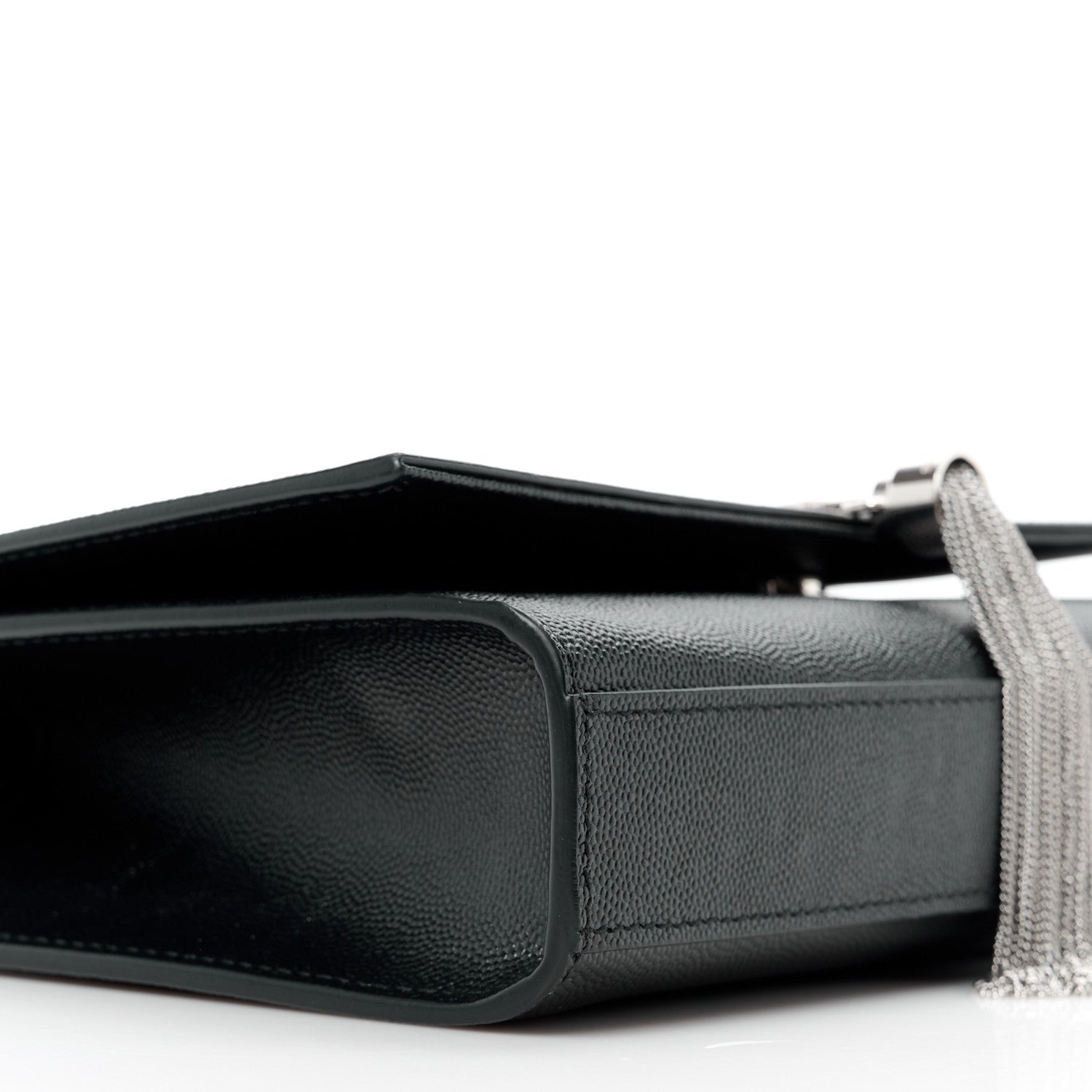 Saint Laurent SAINT LAURENT Grain De Poudre Medium Classic Monogram Kate Tassel Satchel Black 10 of 11