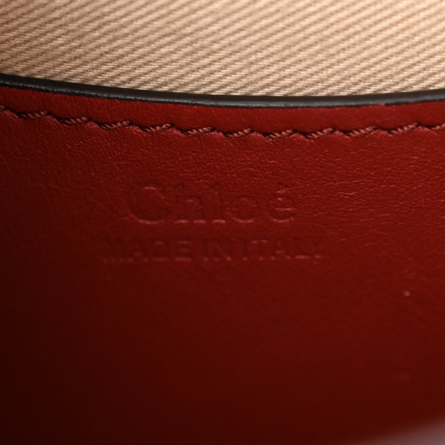 Chloe Suede Calfskin Quilted Embroidered Small Tess Saddle Bag Reddish Brown 6 of 12