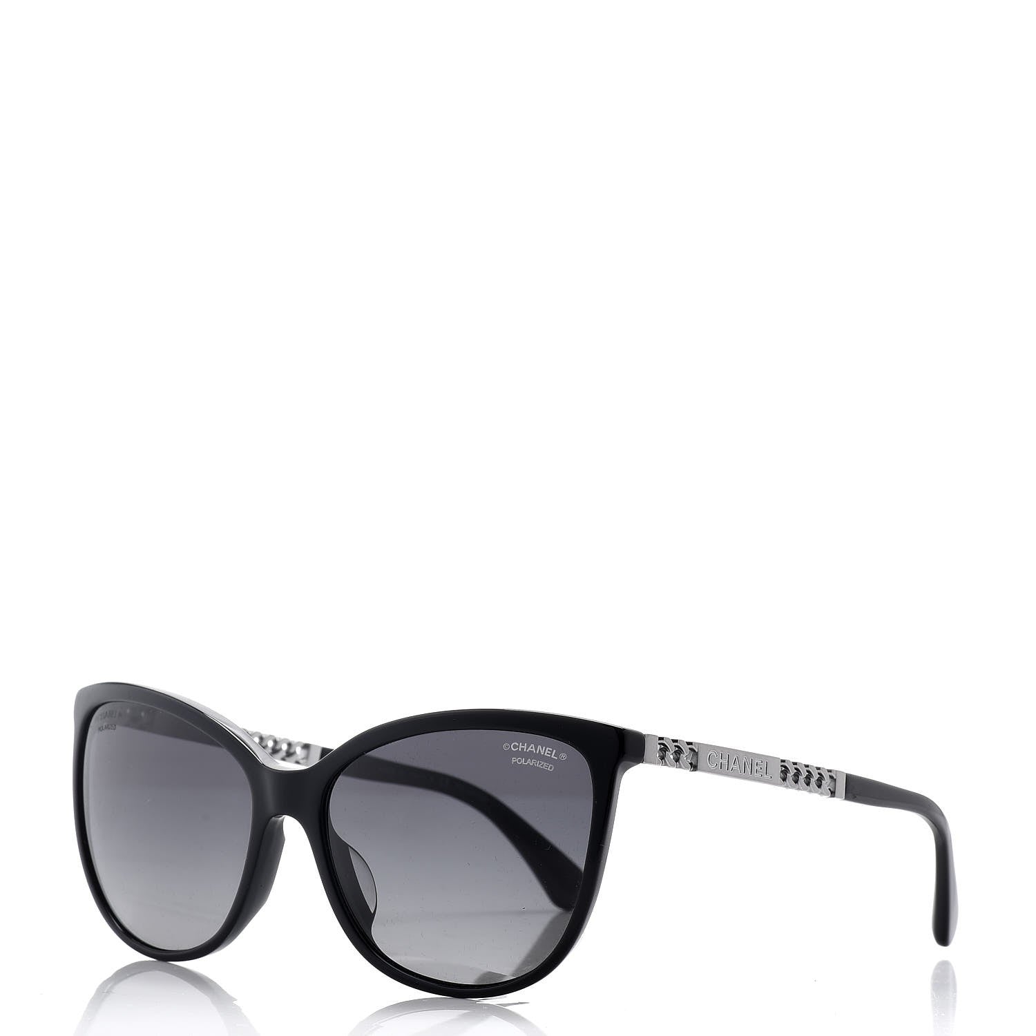 Chanel Chain Polarized Sunglasses 5352-A Black 1 of 8