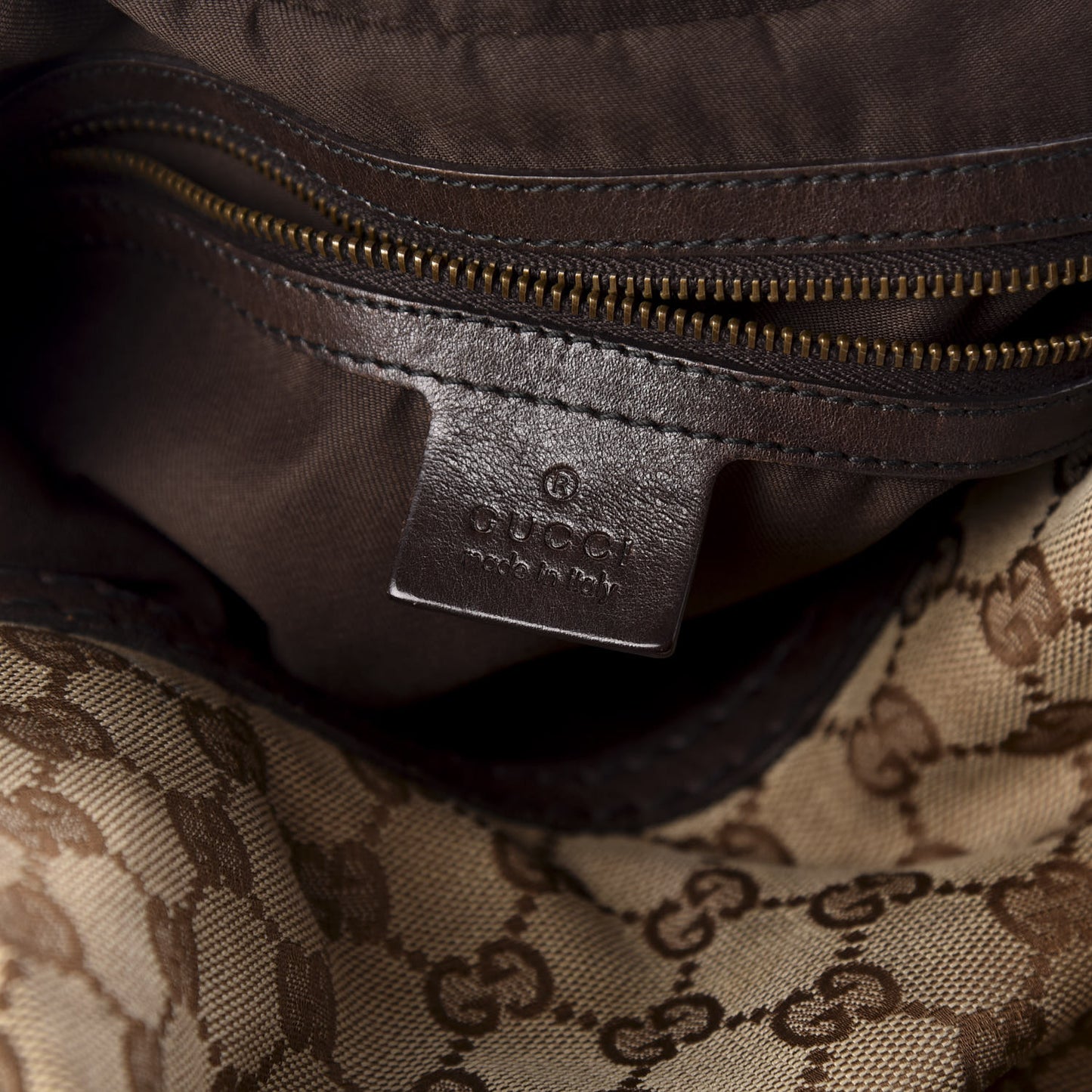 Monogram Medium Jockey Hobo Dark Brown