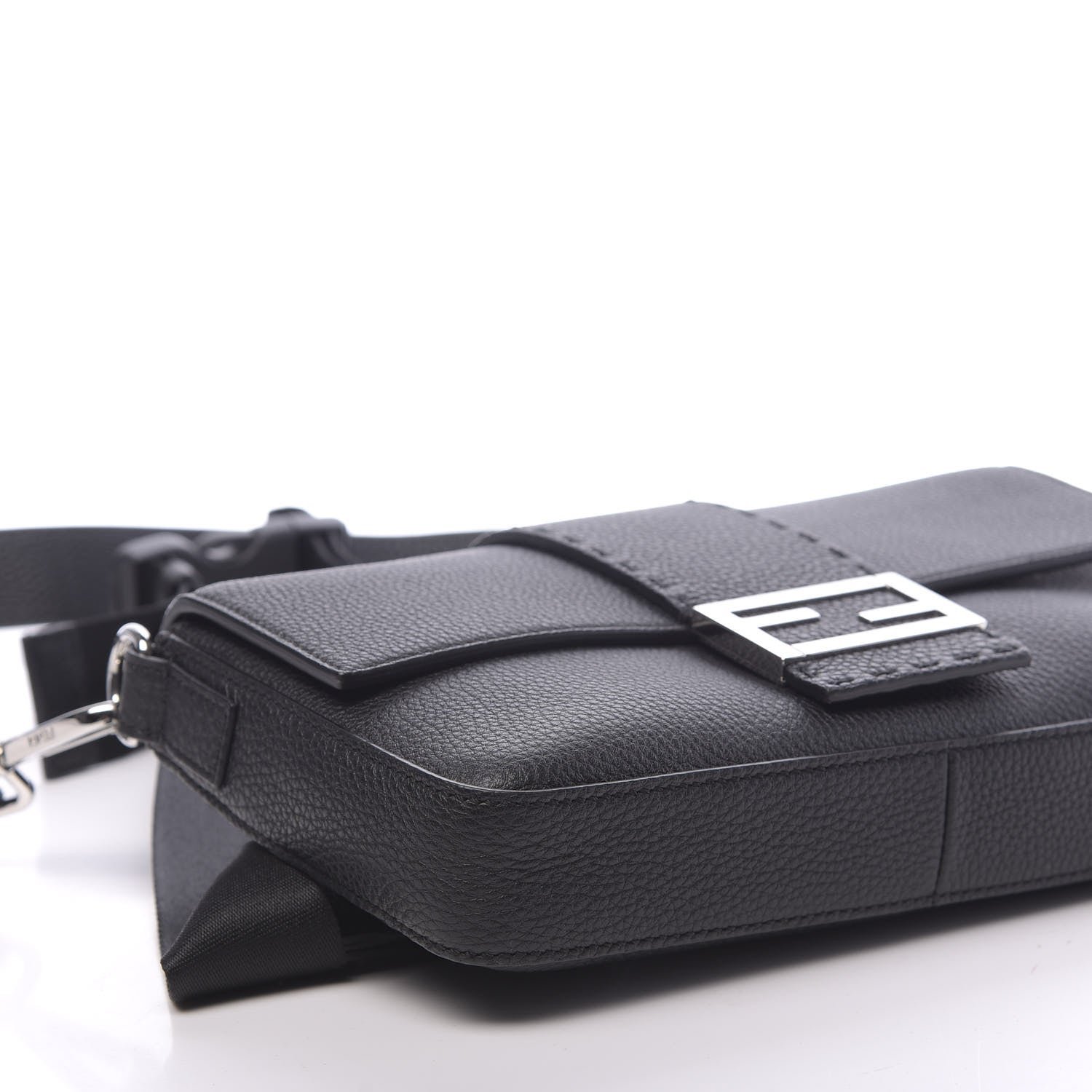 Fendi Cuoio Romano Selleria Belt Baguette Bag Black 9 of 10