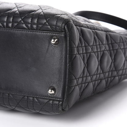 Christian Dior Lambskin Cannage Large Lady Dior Black 7 of 11