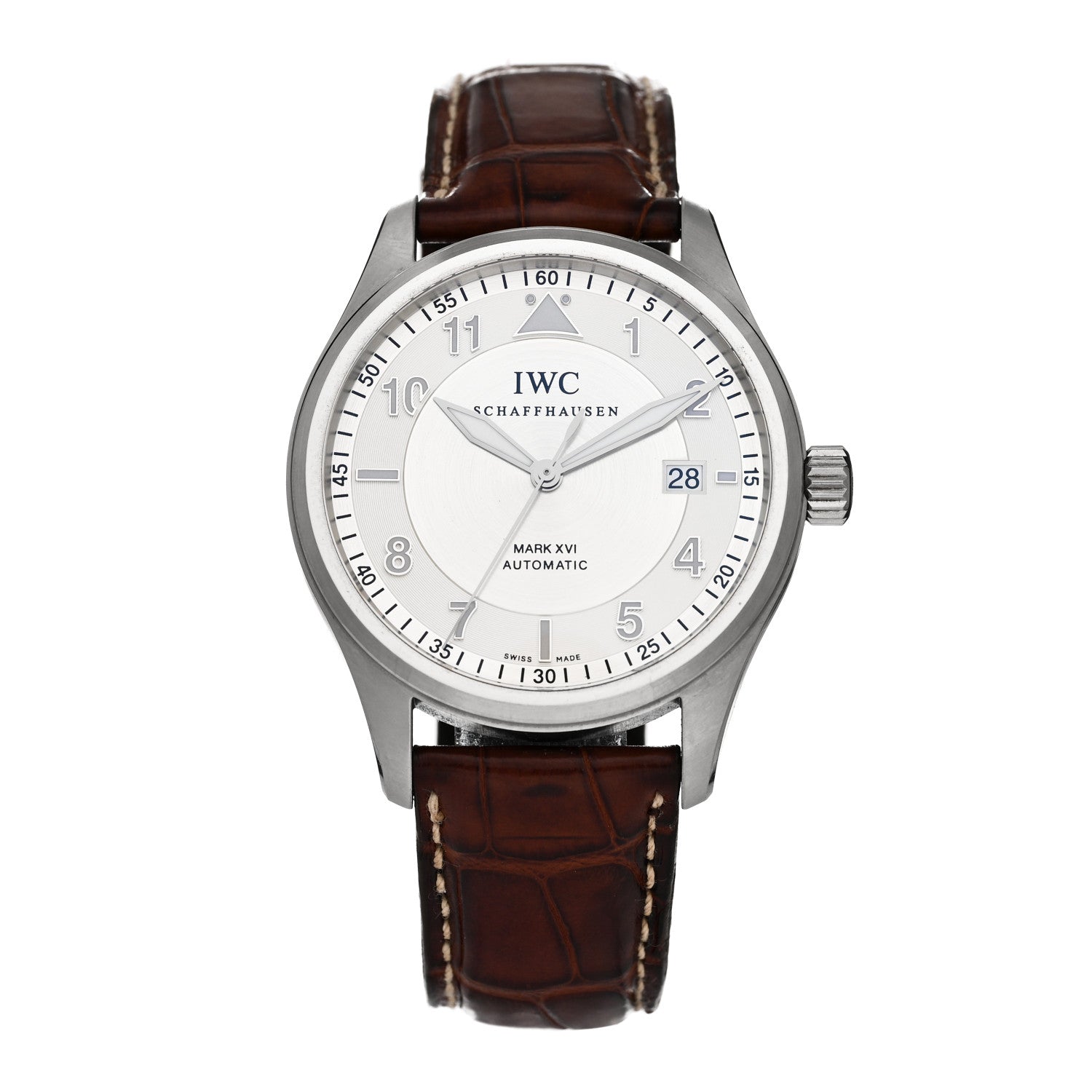 IWC Stainless Steel Alligator 39mm Pilot Mark XVI Automatic Watch IW325502 1 of 5