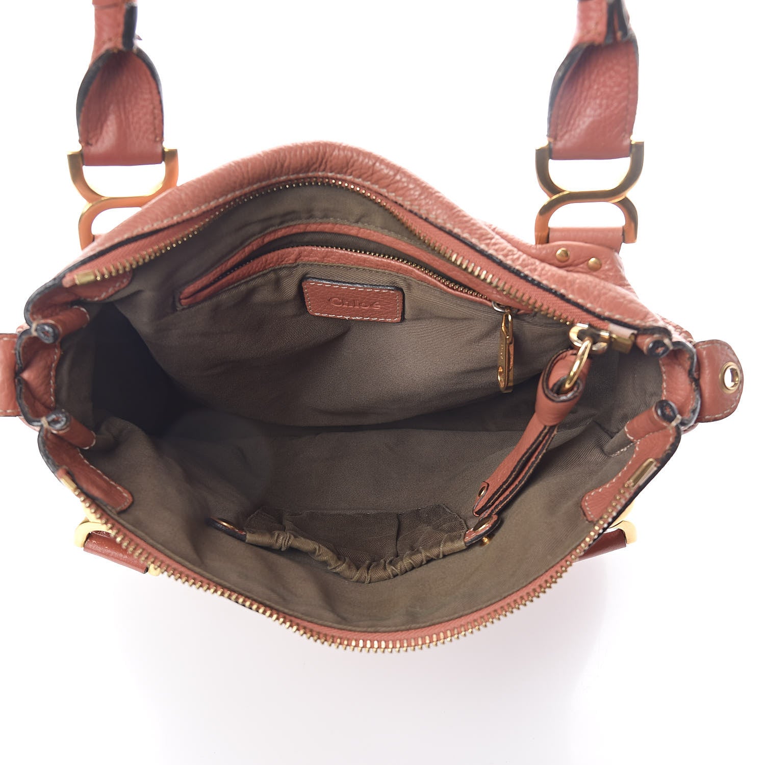 Chloe Calfskin Medium Marcie Satchel Coral 5 of 8