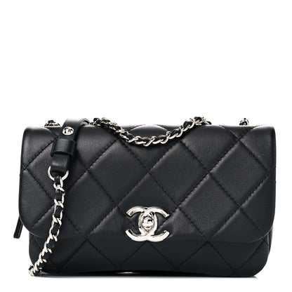 Chanel Lambskin Quilted CC Flap Black 1 of 9