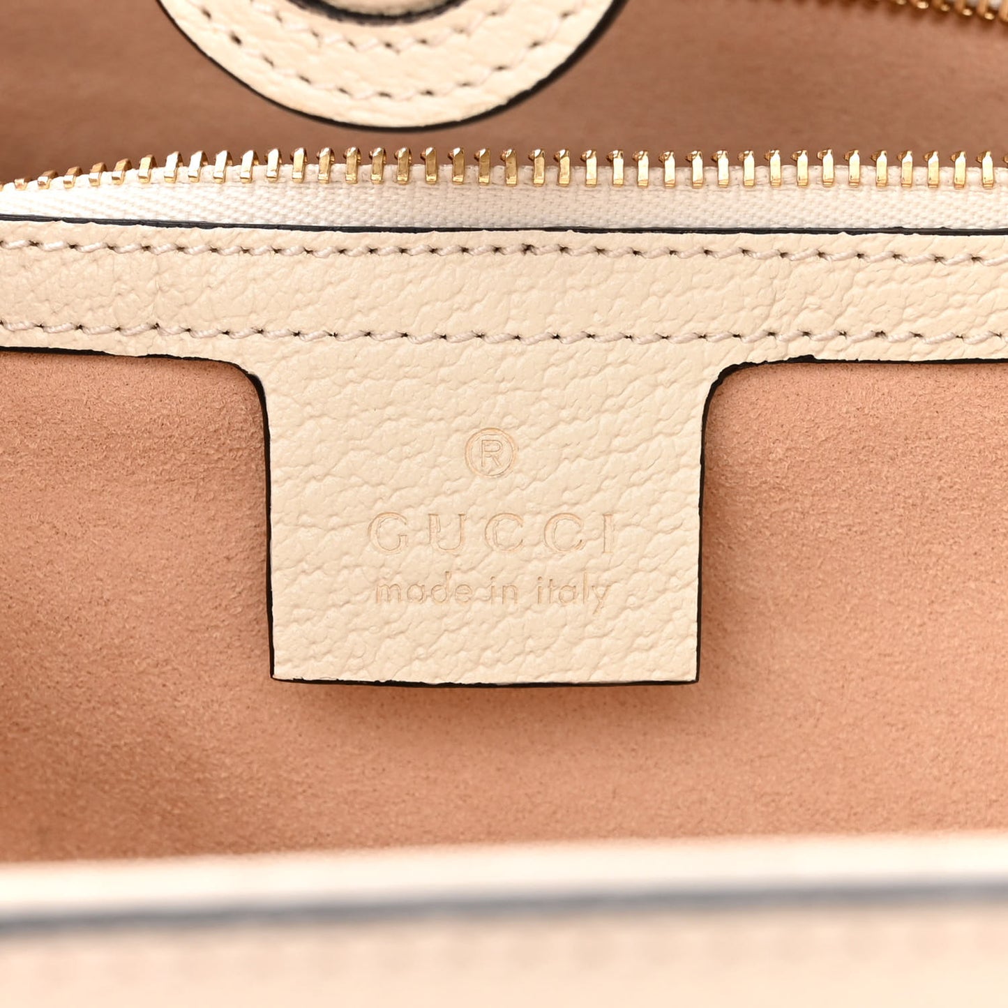 GG Supreme Monogram Textured Dollar Calfskin Web Medium Ophidia Shopping Tote Beige Ebony Mystic White