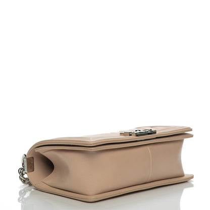 Chanel Calfskin Chevron Quilted Medium Boy Flap Light Pink 4 of 7