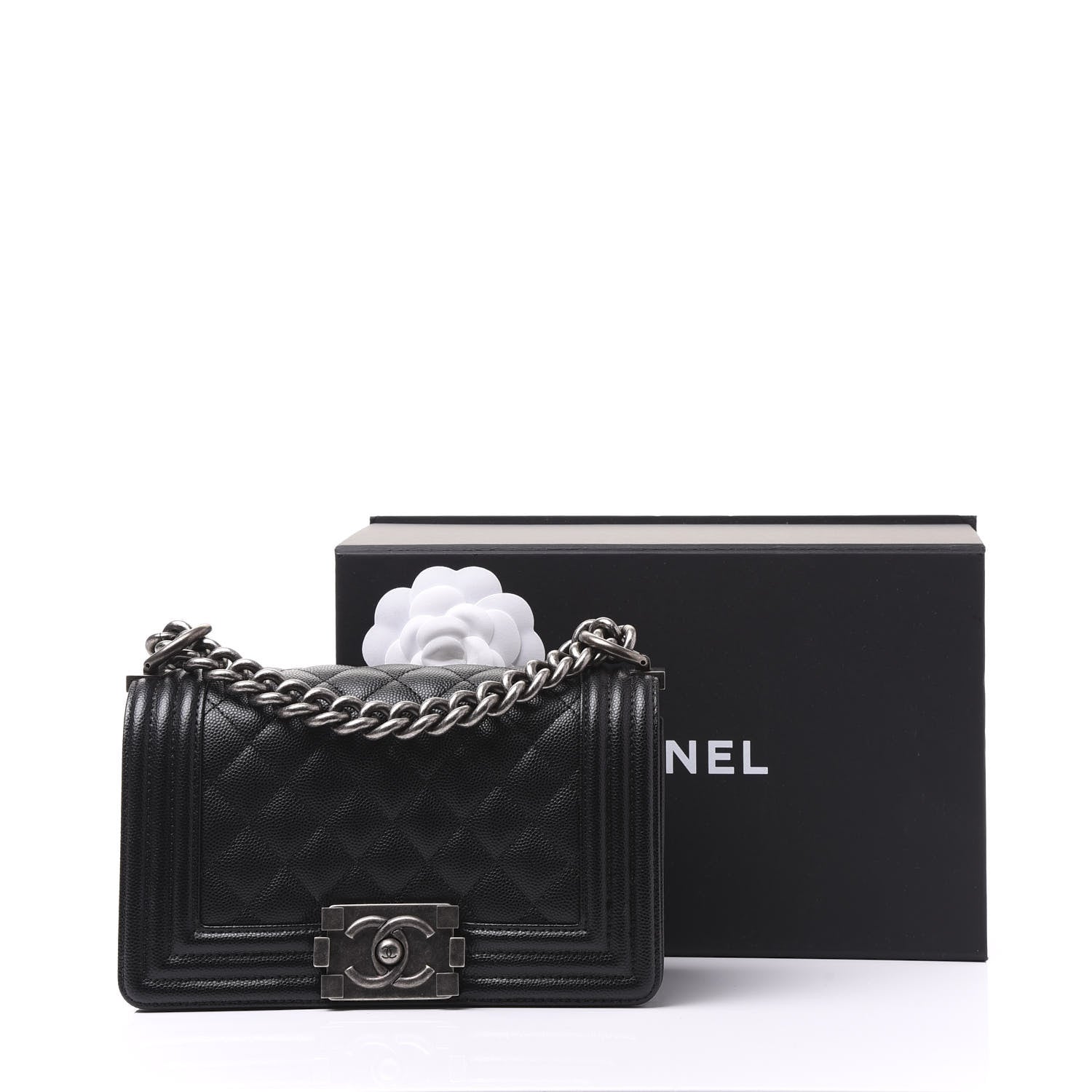 Chanel Caviar Quilted Small Boy Flap Black 9 of 9