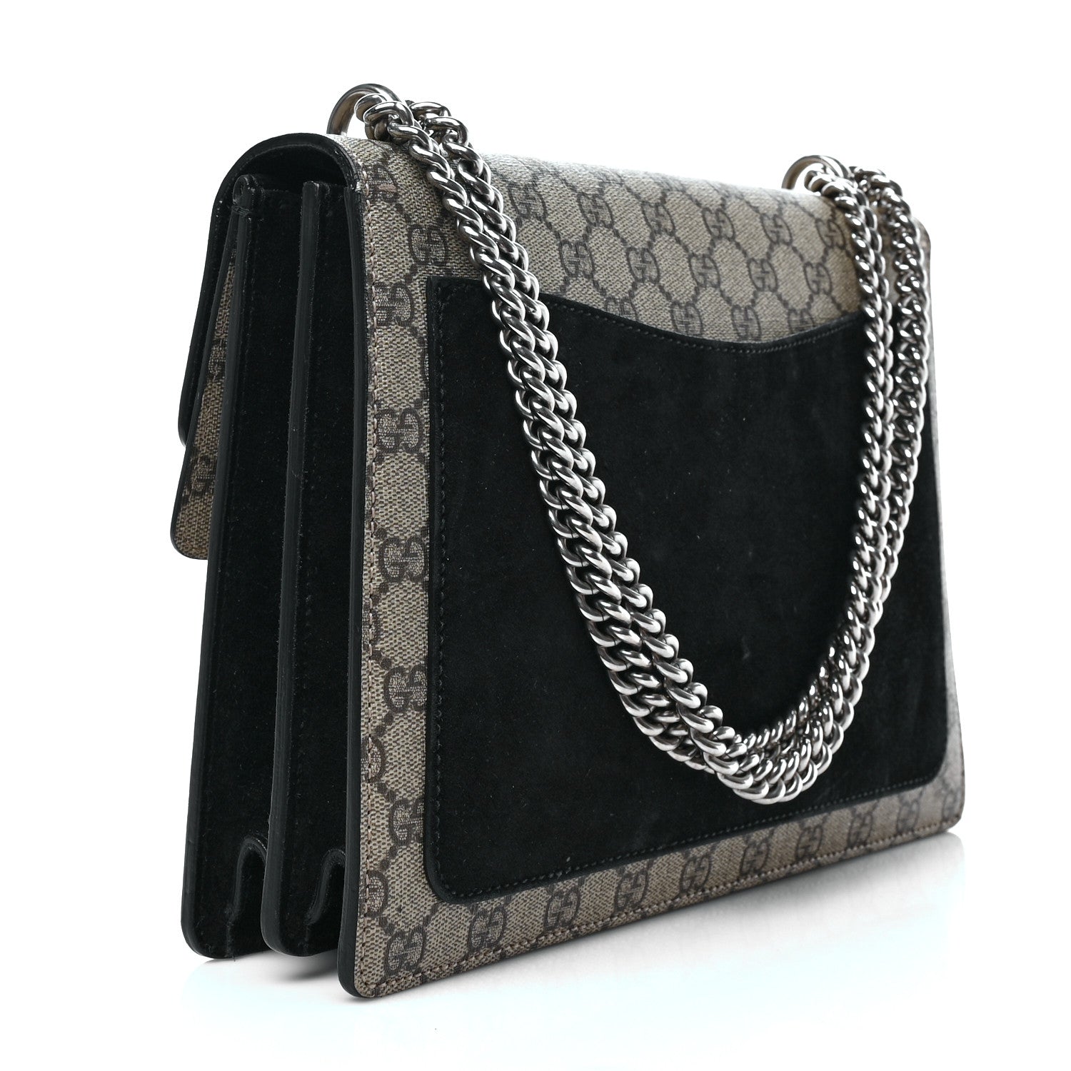 Gucci GG Supreme Monogram Medium Dionysus Shoulder Bag Black 3 of 10