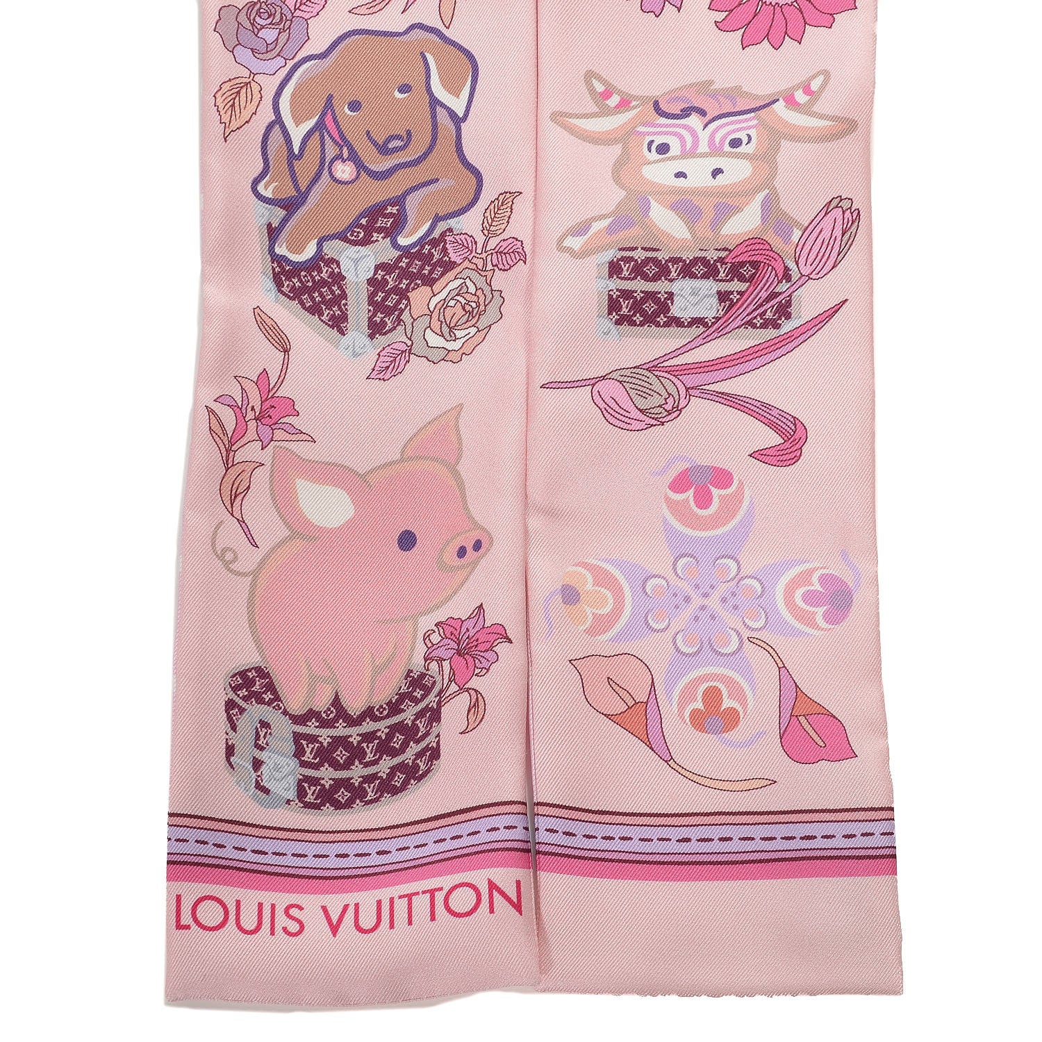 Louis Vuitton Silk Monogram Superstition Bandeau Rose Clair 3 of 5