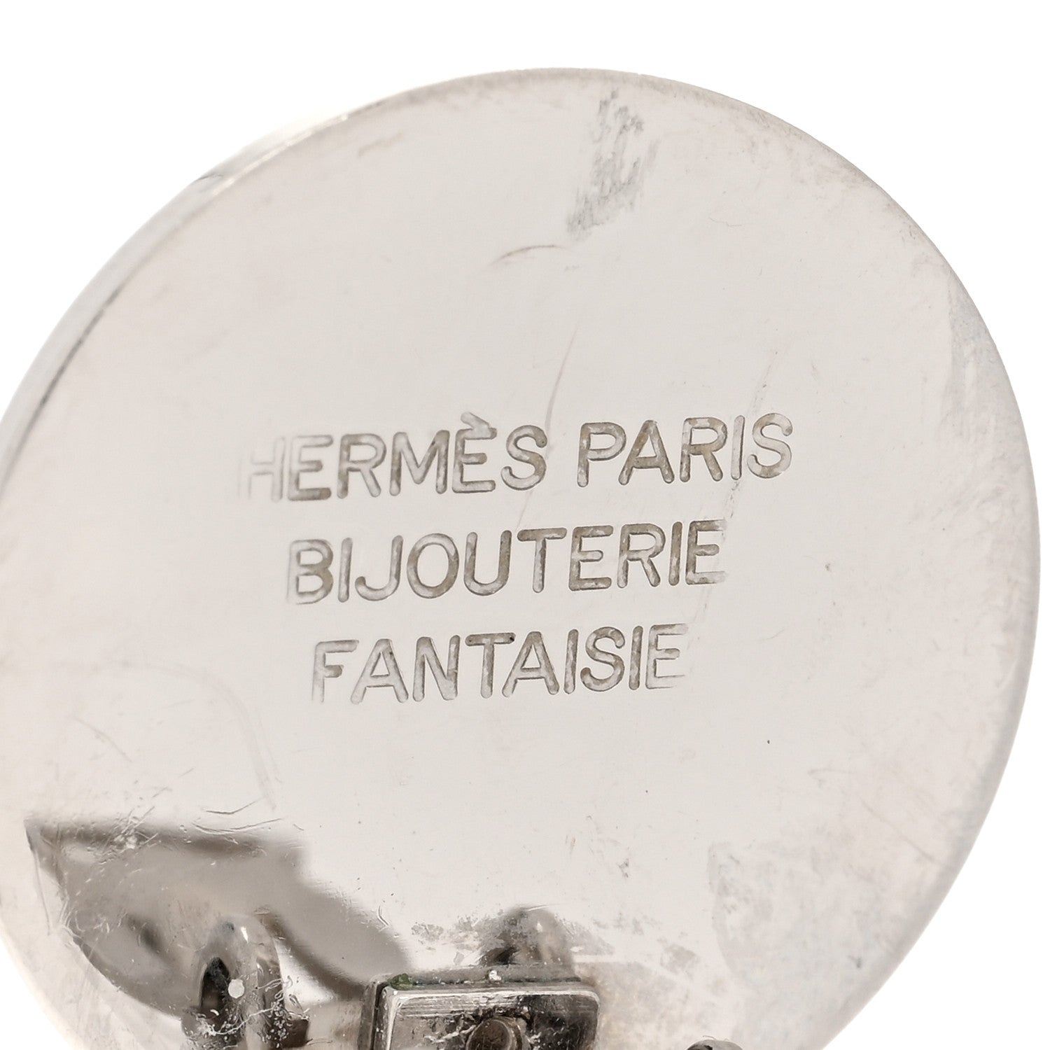 Hermes Palladium Clou De Selle Clip On Earrings 4 of 4