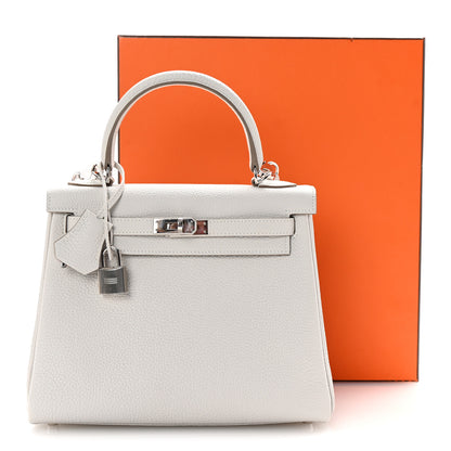 Hermes Togo Kelly Retourne 25 Gris Pale 10 of 10