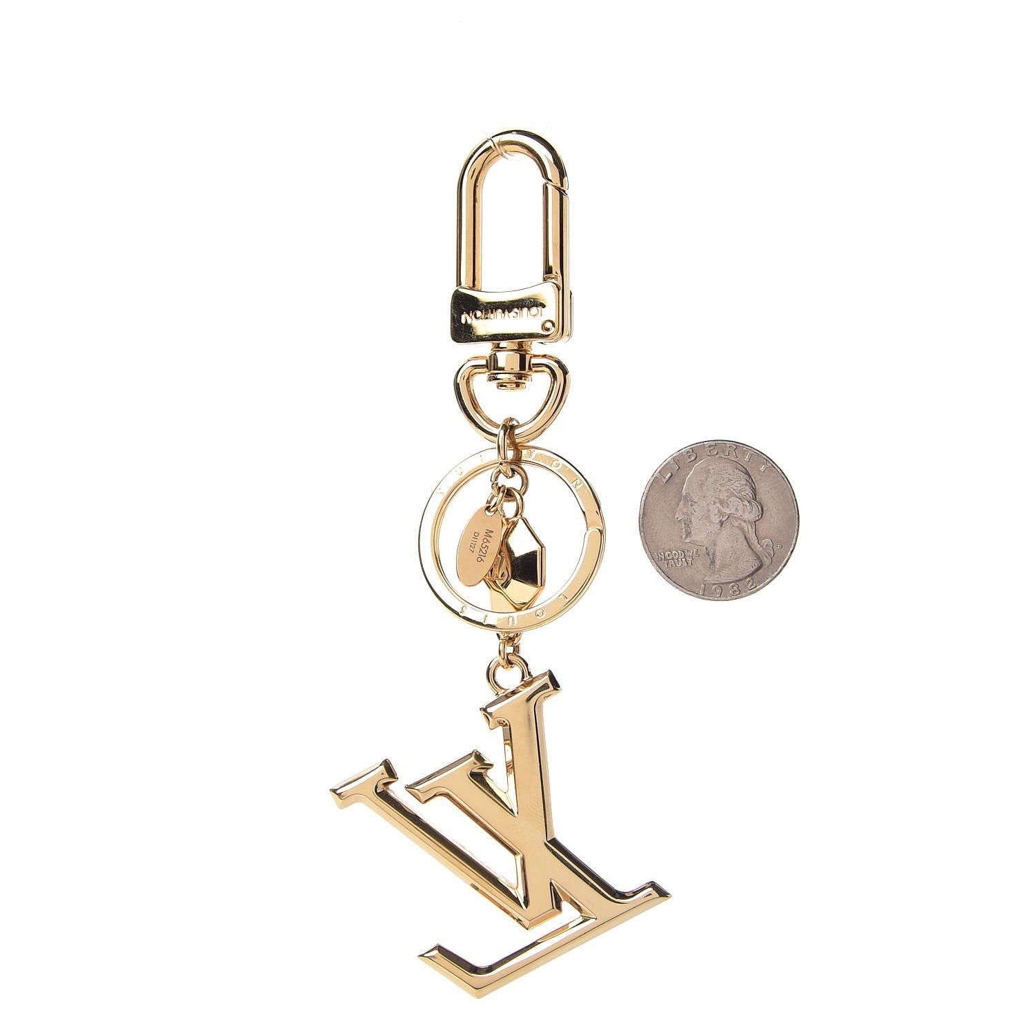 Louis Vuitton LV Facettes Bag Charm Key Holder Gold 2 of 4