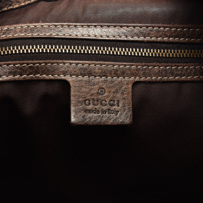 Gucci Guccissima Large New Pelham Satchel Dark Brown 7 of 10