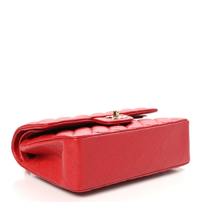 Chanel Caviar Quilted Small Double Flap Red 3 of 9