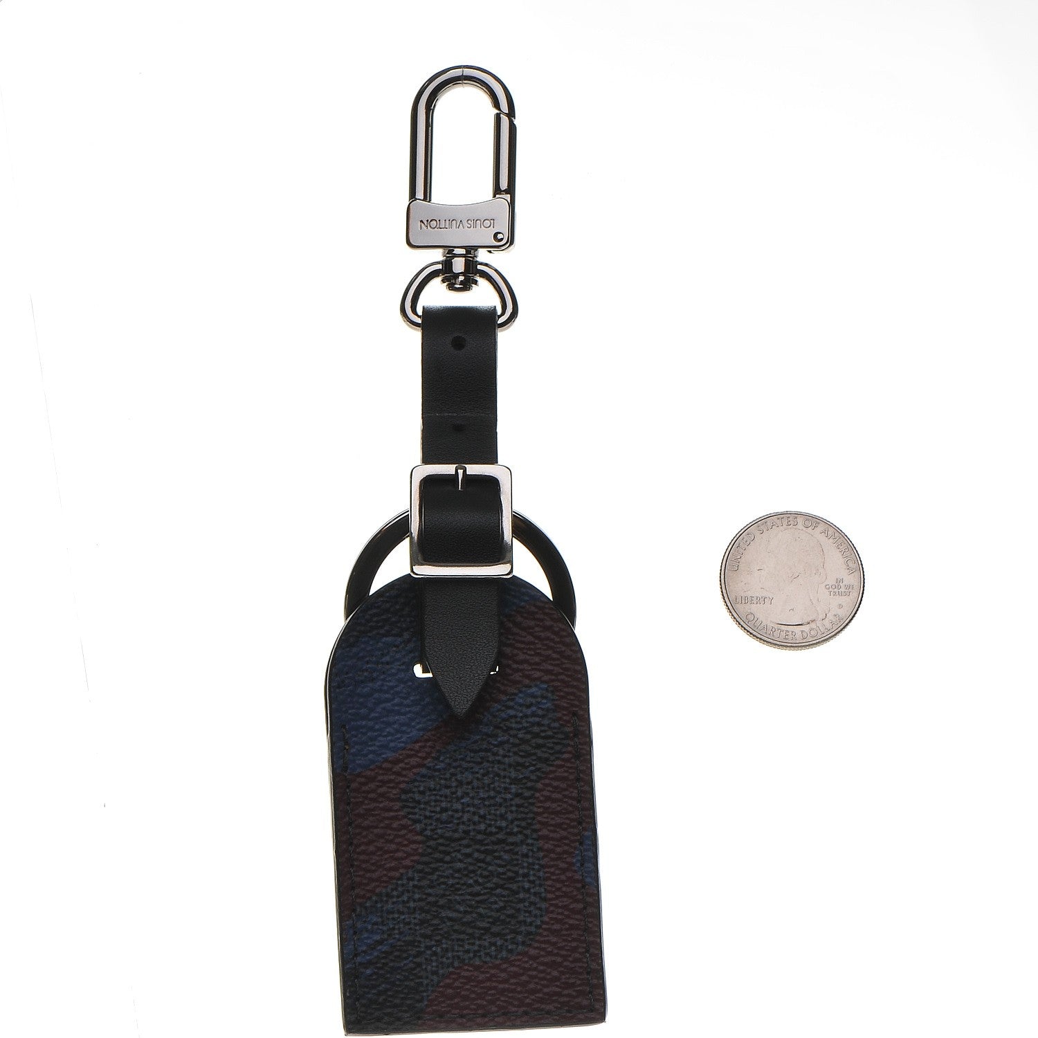 Louis Vuitton Damier Graphite My Travel Tag Bag Charm and Key Holder Burgundy 2 of 7