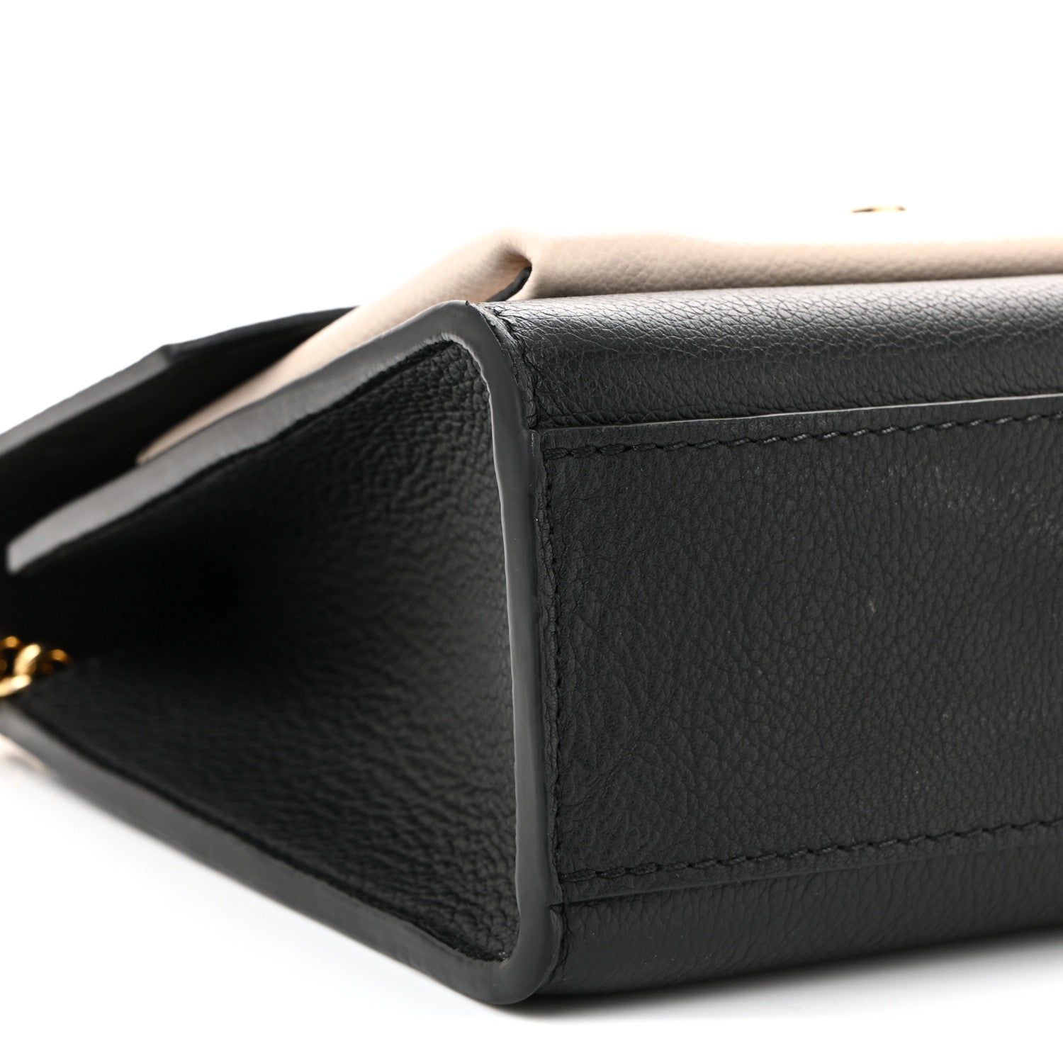 Louis Vuitton Soft Calfskin Mylockme Chain Bag BB Black Creme 8 of 10