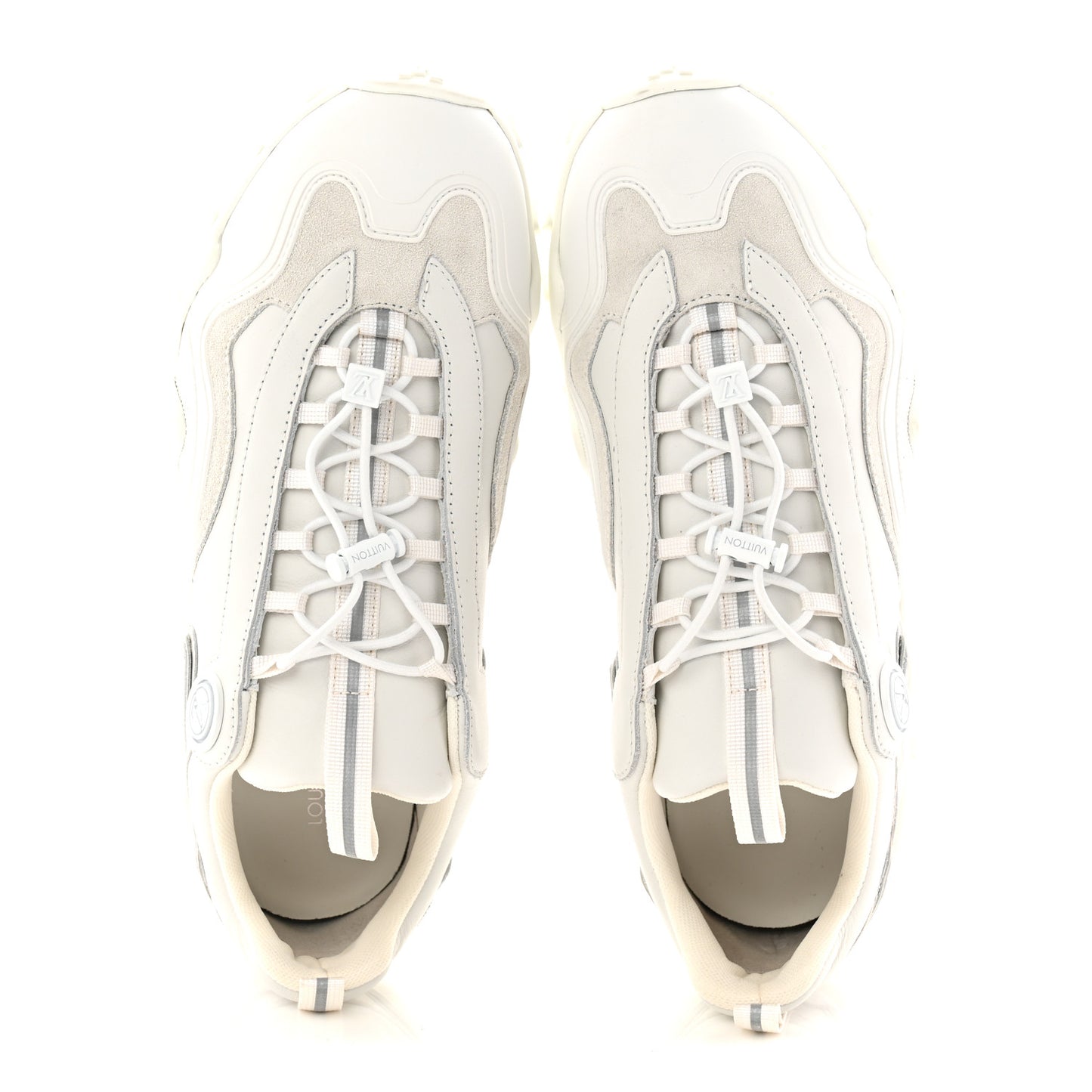 Suede Calfskin LV Rush Sneakers 37.5 White