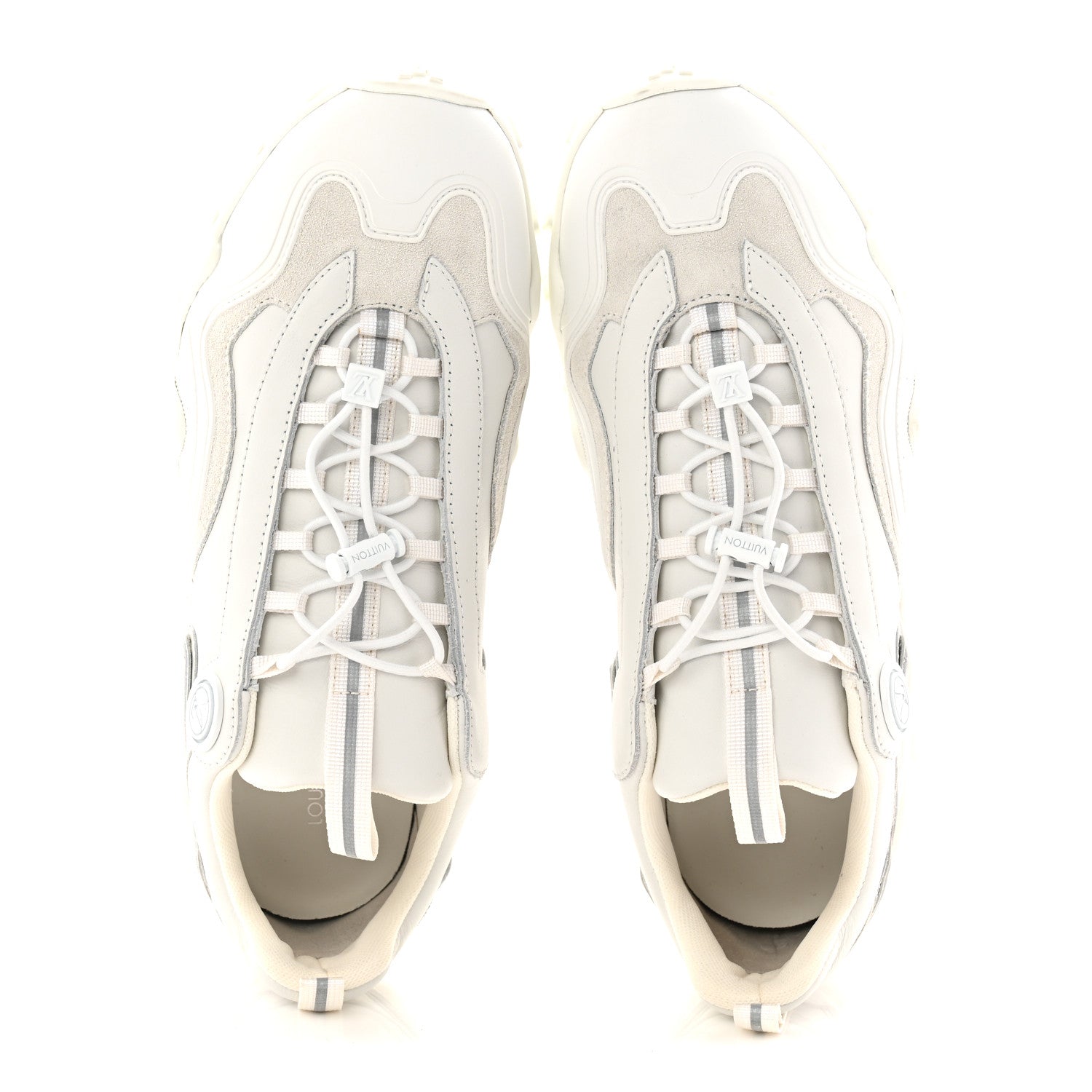 Louis Vuitton Suede Calfskin LV Rush Sneakers 37.5 White 2 of 10