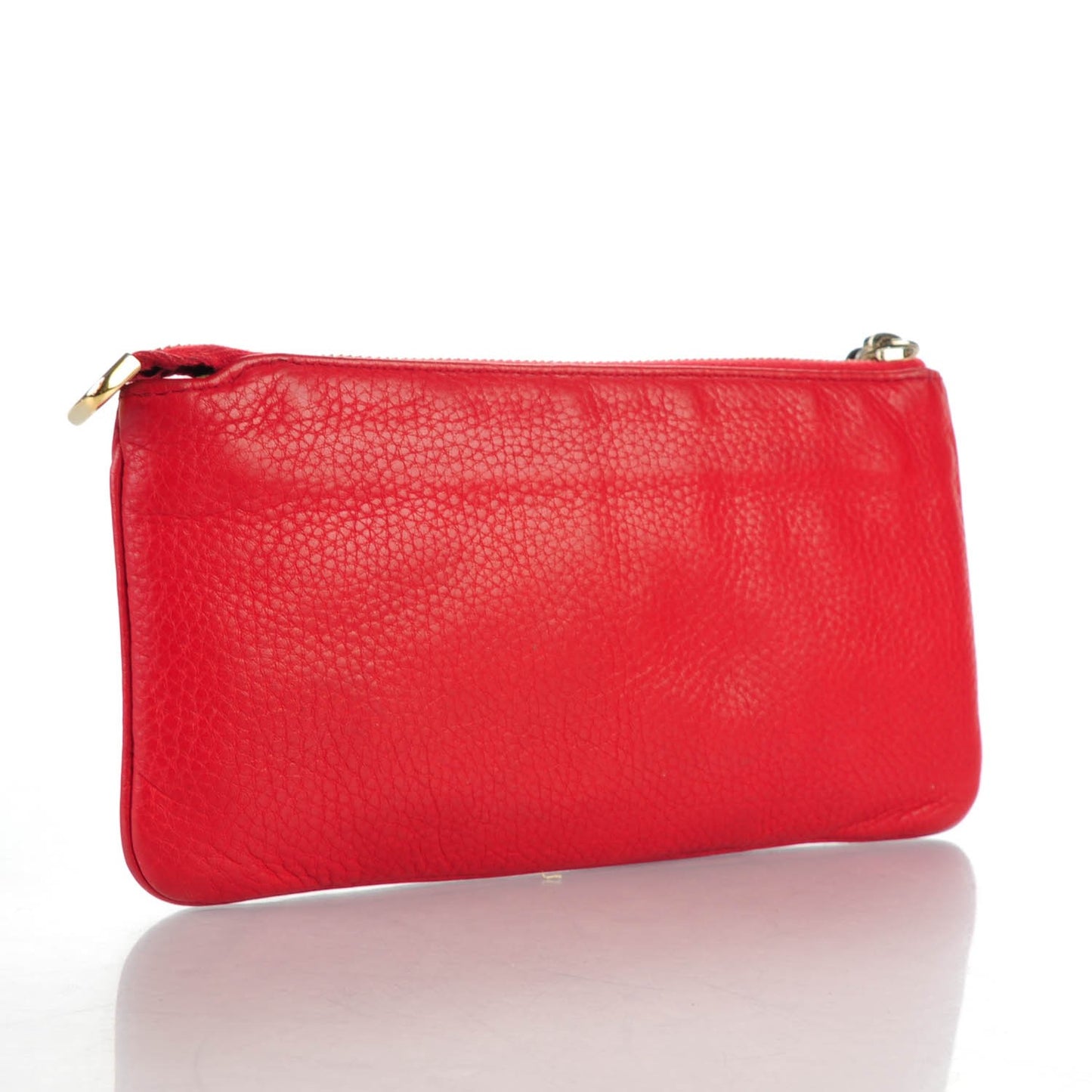 Pebbled Calfskin Soho Wristlet Vibrant Red