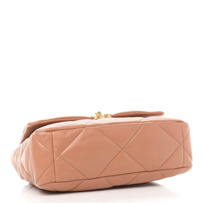 Chanel Lambskin Quilted Large Chanel 19 Flap Brown 4 of 10
