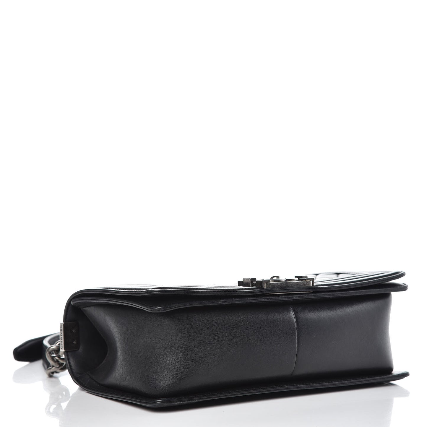 Lambskin Quilted Medium Boy Flap Black