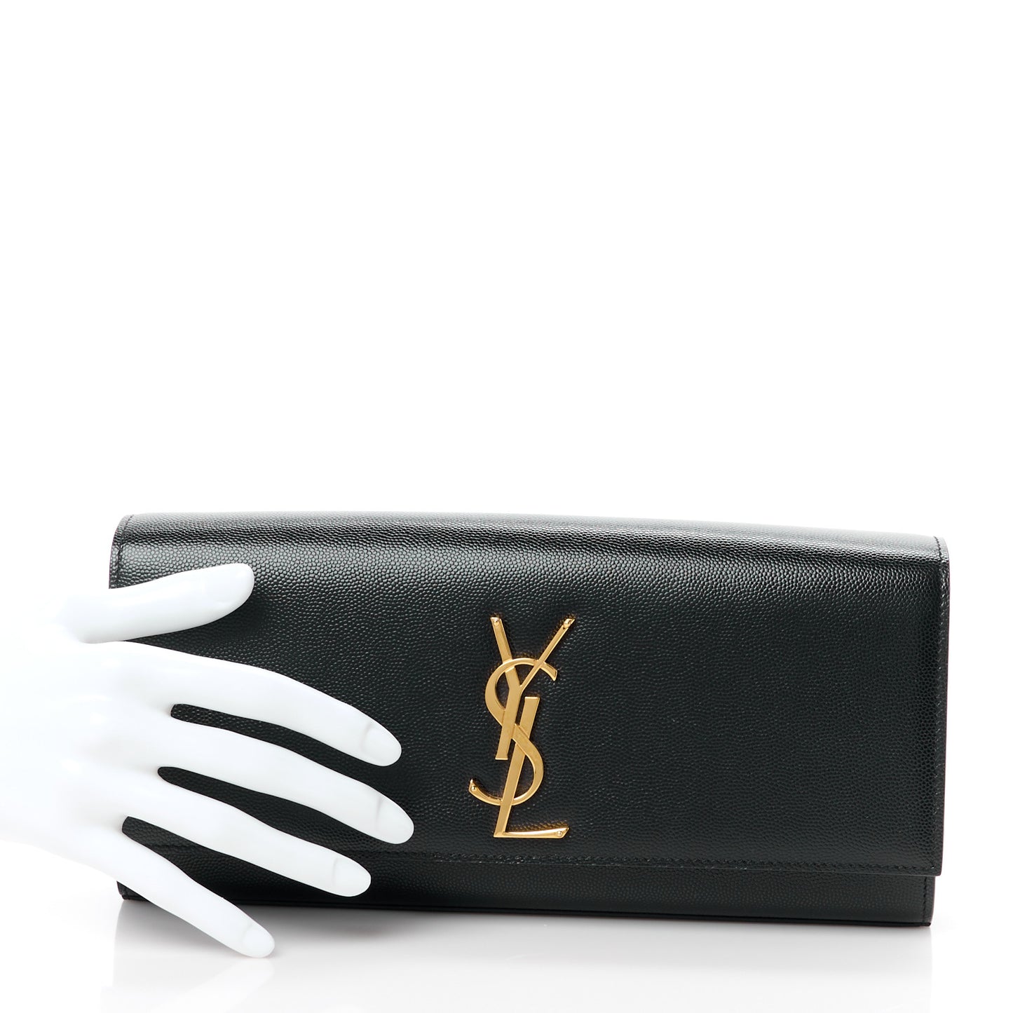 Grain De Poudre Monogram Cassandre Clutch Black