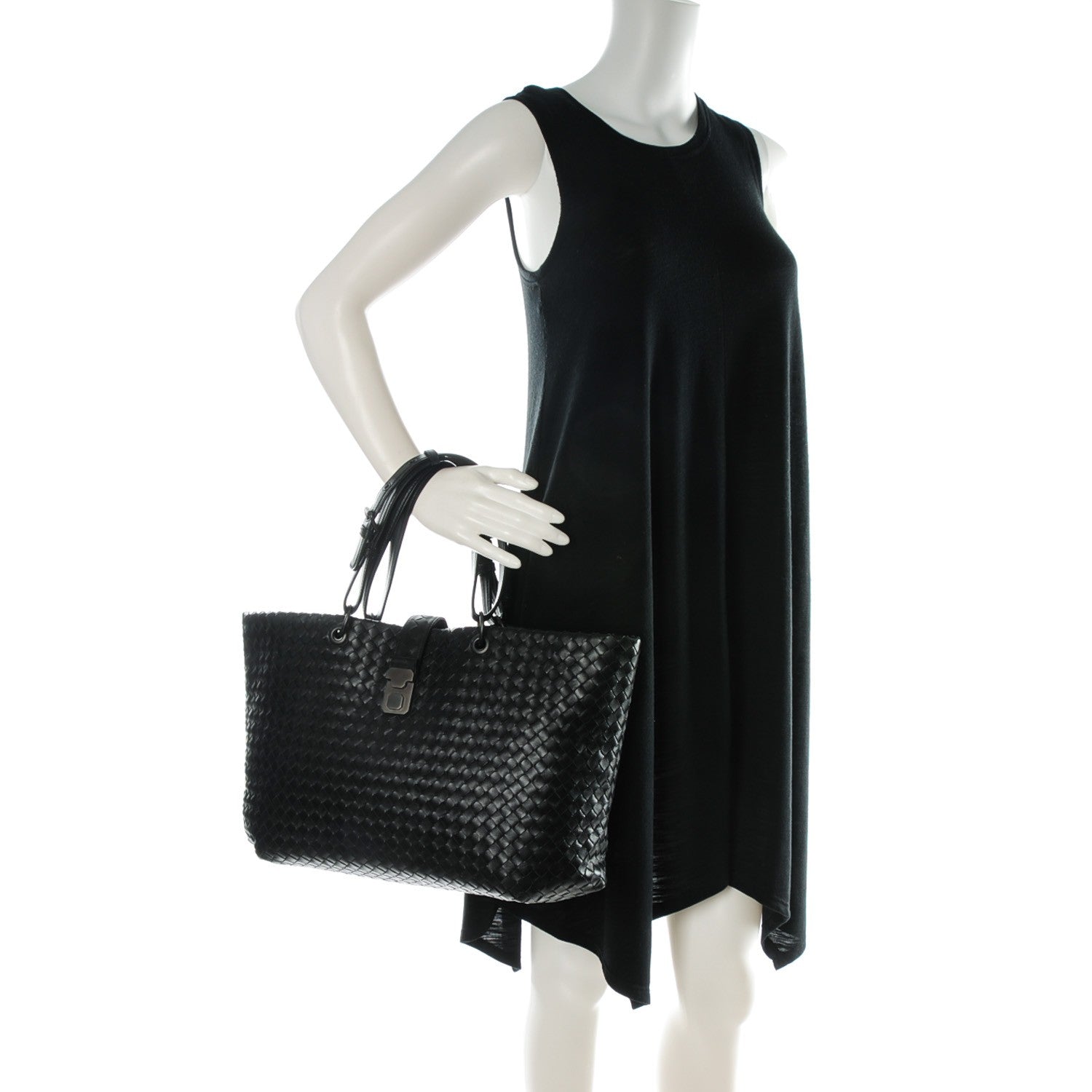 Bottega Veneta Nappa Intrecciato Capri Large Tote Nero Black 2 of 8
