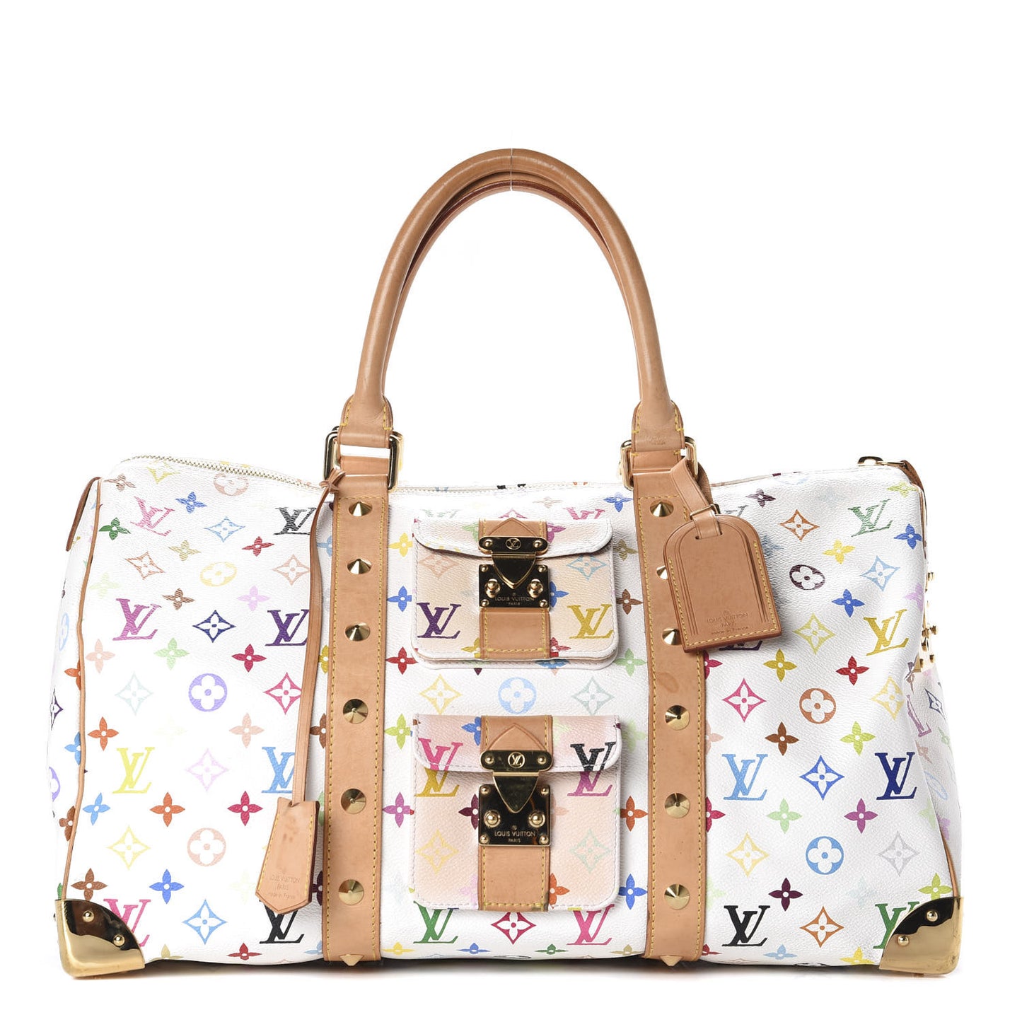 Monogram Multicolor Keepall 45 White