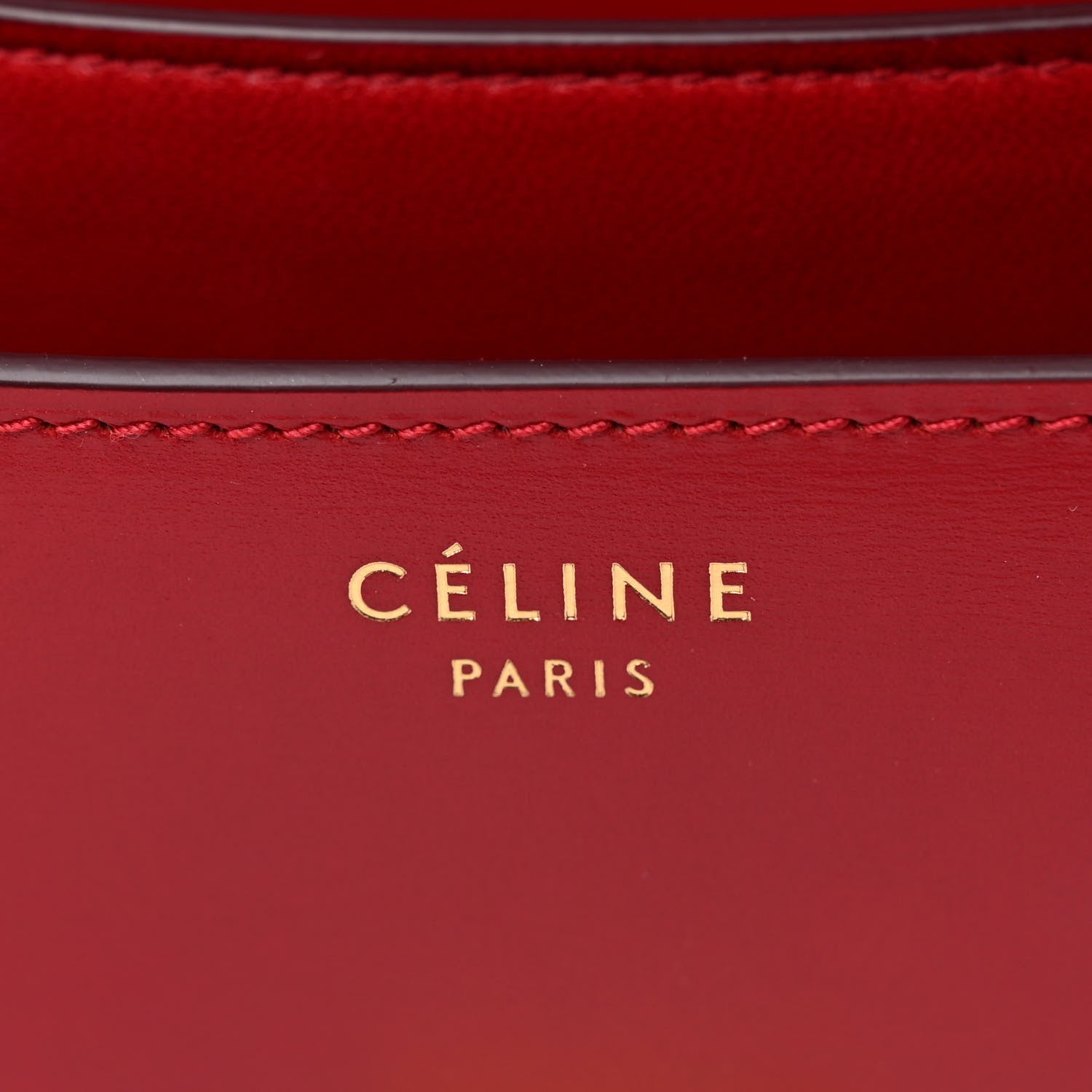 Celine Box Calfskin Medium Classic Box Flap Bag Red 6 of 10