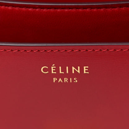 Celine Box Calfskin Medium Classic Box Flap Bag Red 6 of 10
