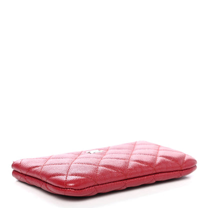 Chanel Caviar Quilted Small Cosmetic Case Red 3 of 4