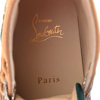 Christian Louboutin Velvet Stamp Floral Orlato High Top Flat Sneakers 37 6 of 10