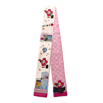 Louis Vuitton Silk Monogram Tokyo Vivienne Bandeau Pink 2 of 3