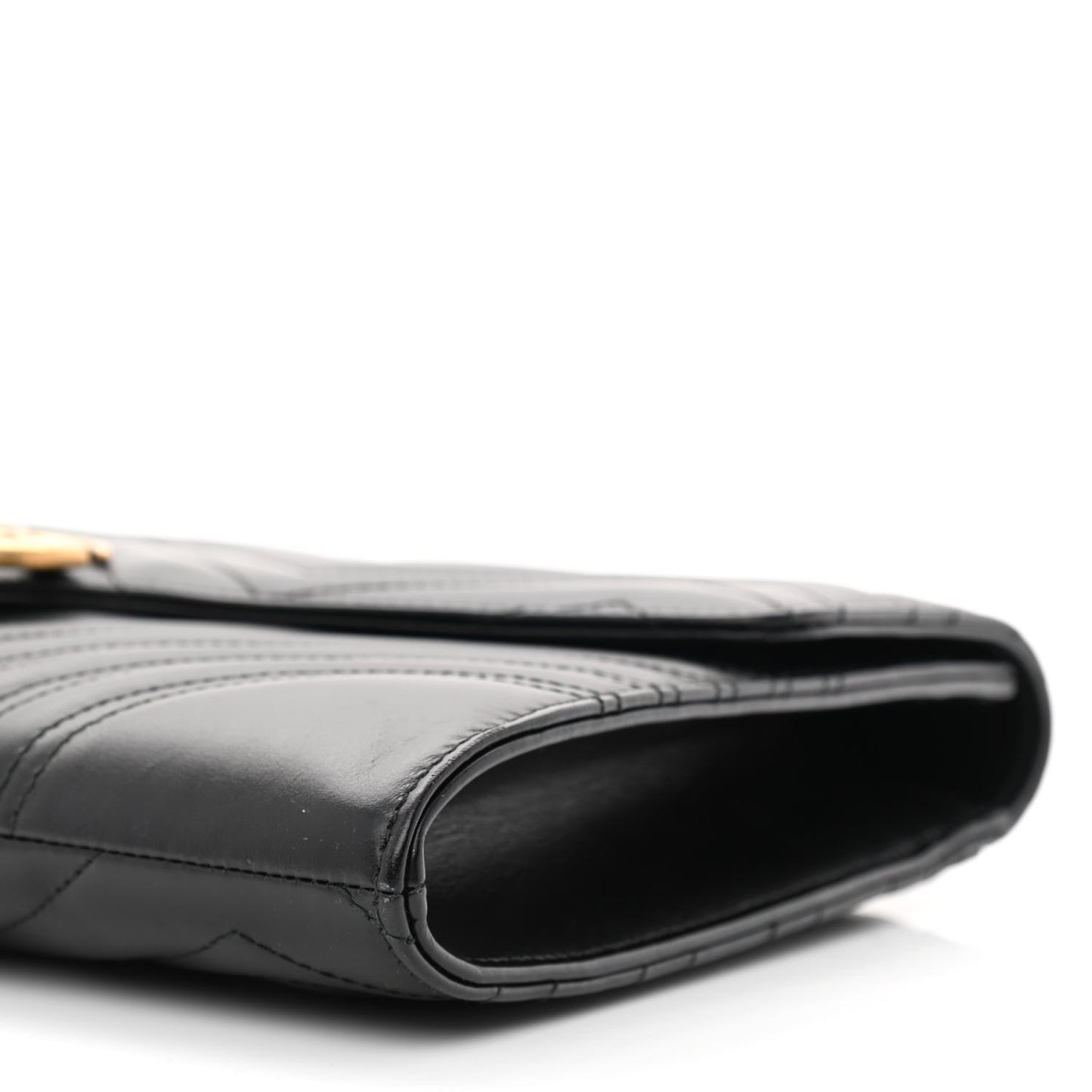 Calfskin Matelasse GG Marmont Clutch Black