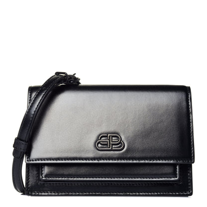 Balenciaga Shiny Box Calfskin Monochrome XS Sharp Belt Bag Black 1 of 8
