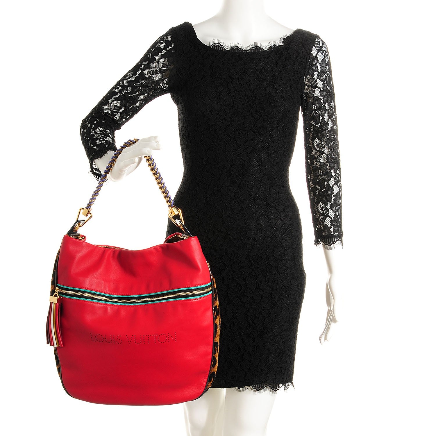 Louis Vuitton Supple Calfskin Safari Flight Bag Rouge 2 of 7